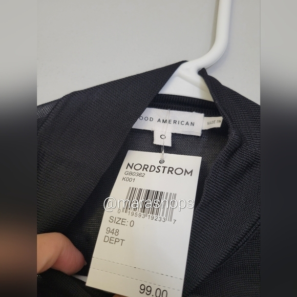 Good American Mock Neck Sheer Bodysuit - Picture 5 of 9